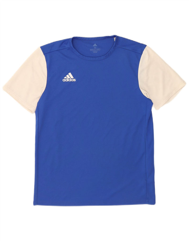Adidas muška Climalite majica kratkih rukava Medium Blue Colourblock Poliester