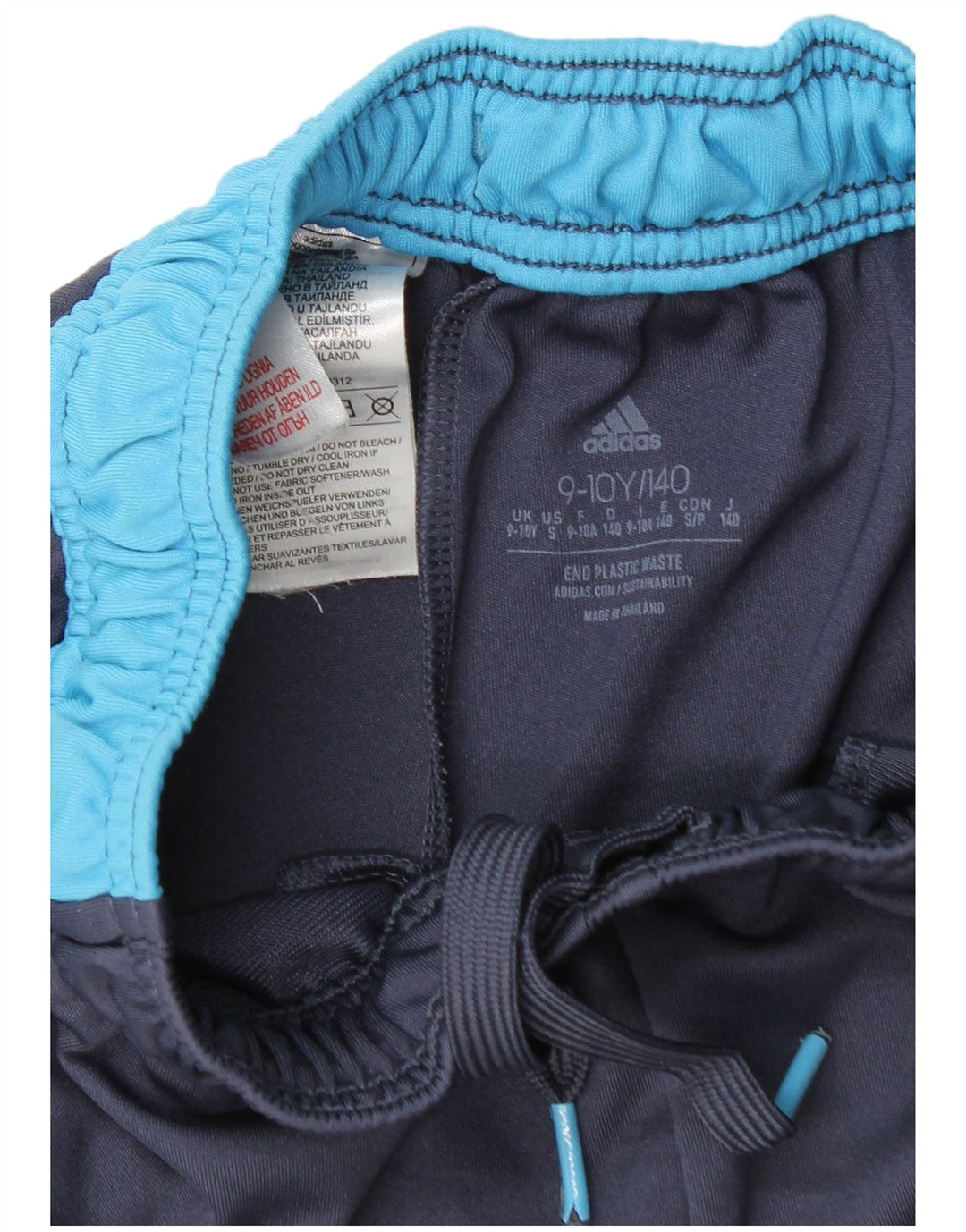 Adidas kratke sportske hlače za dječake 9-10 godina tamnoplavi poliester u boji