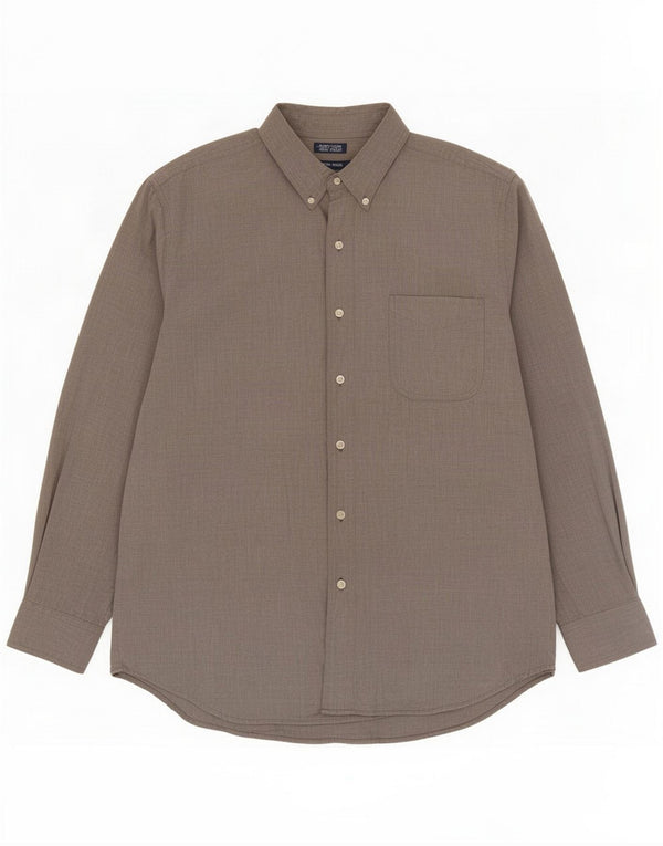 Chaps Mens Shirt Large Grey