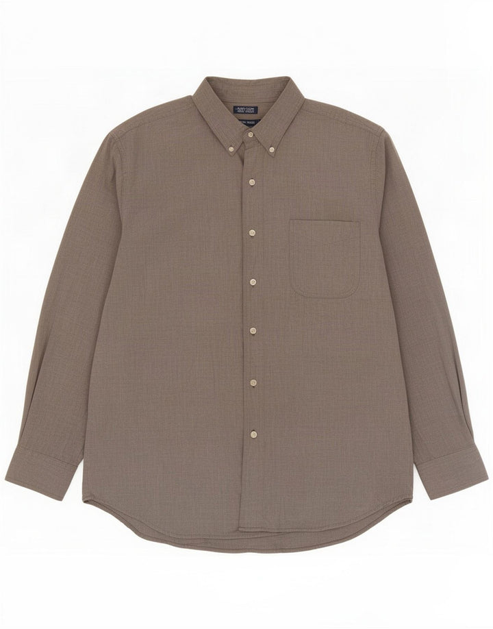 Chaps Mens Shirt Large Grey