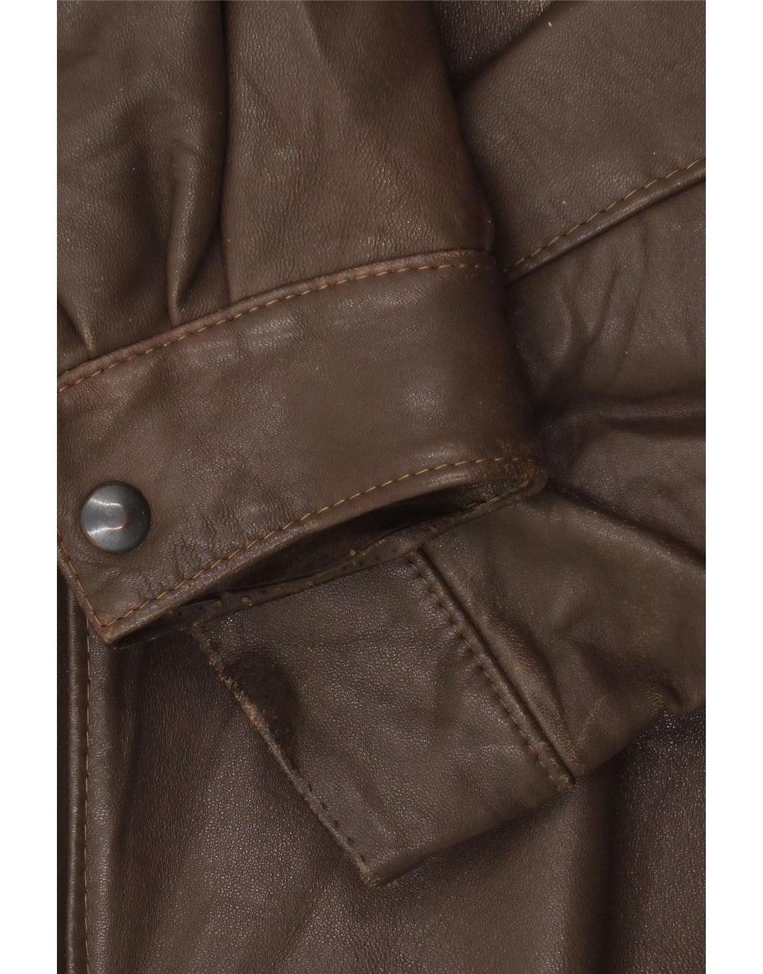 Vintage muška vojna kožna jakna IT 52 XL smeđa