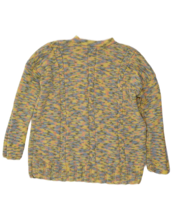 Vintage ženski džemper s kornjačičastim ovratnikom UK 14 Velike žute mrlje