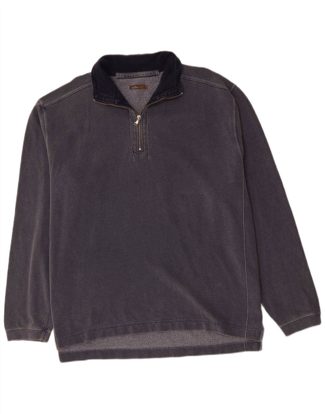 WHITE STUFF Muška majica s izrezom s patentnim zatvaračem 2XL tamnoplavi pamuk