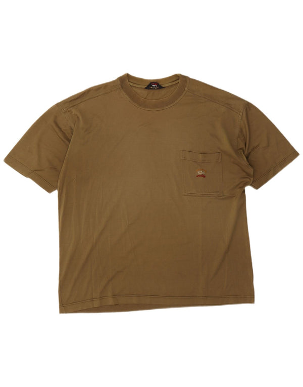 Paul & Shark Mens Yachting T-Shirt Top XL Khaki