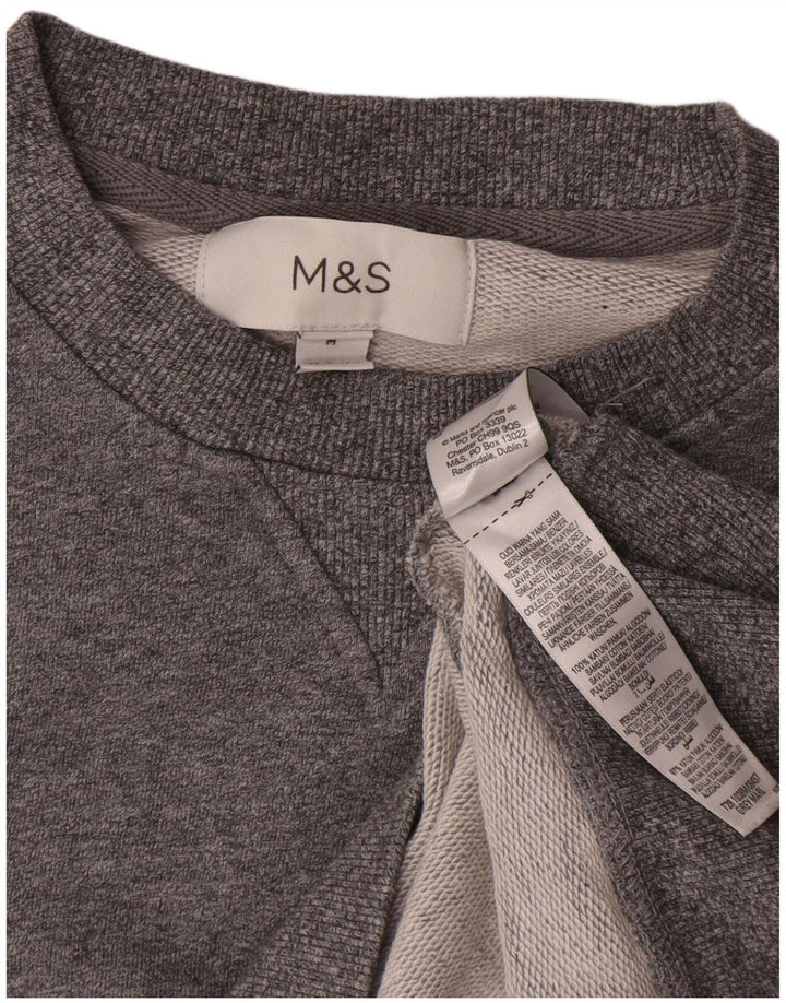 Marks & Spencer muški džemper od srednje sivog pjegavog pamuka