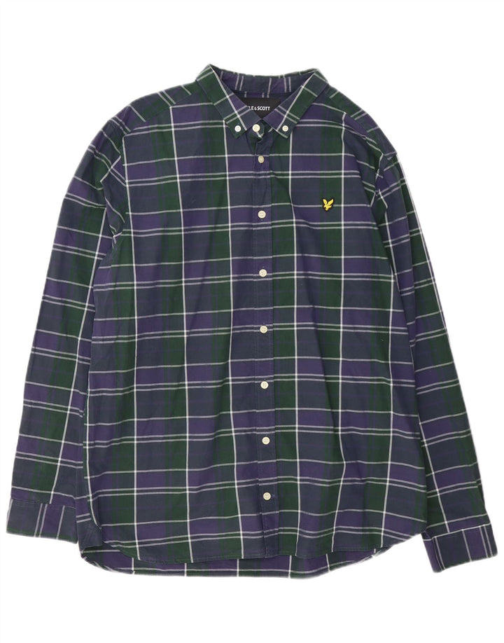 Lyle & Scott muška košulja 2XL tamnoplavi karirani pamuk