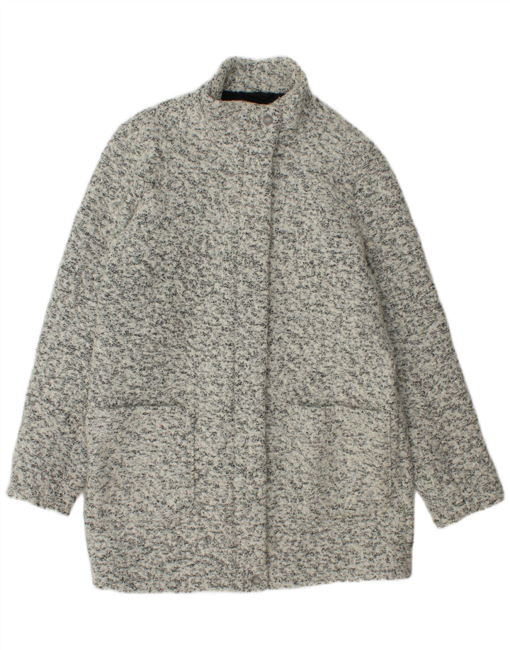 Abercrombie & Fitch ženski preveliki kaput UK 10 Small Grey Flecked Wool
