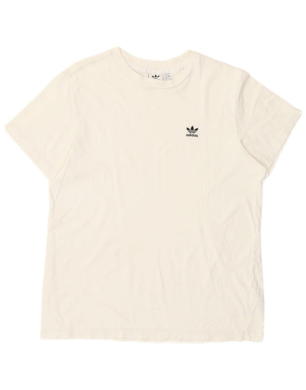 Adidas ženska majica kratkih rukava UK 12 Srednje bijeli pamuk