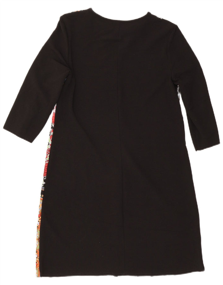 Zara ženska kaftan haljina 3/4 rukava UK 12 srednje crna patchwork