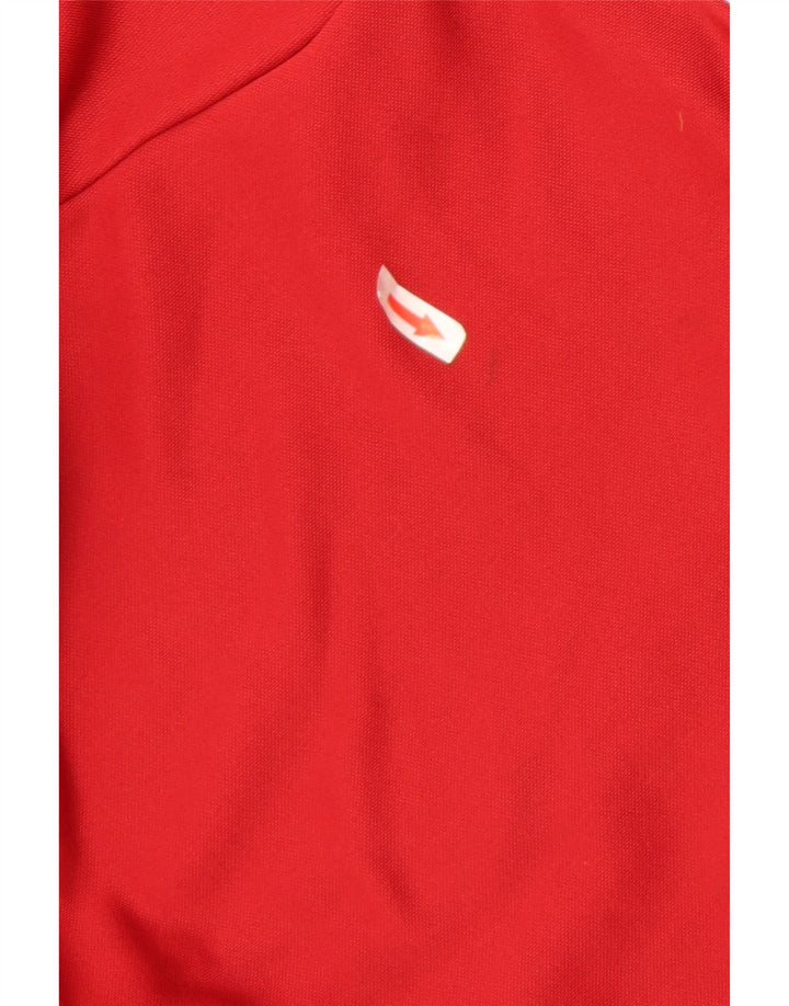 Adidas ženska gornja jakna trenirke UK 12/14 Srednje crveni poliester