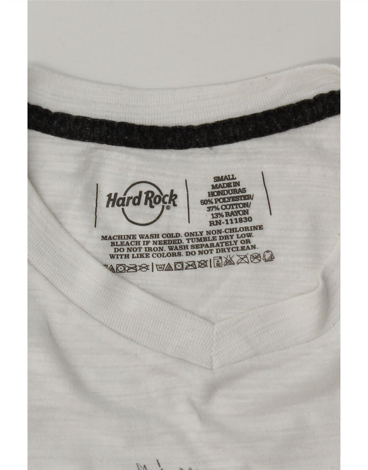Hard Rock Cafe muška majica kratkih rukava s grafičkim motivima Barcelona, mali bijeli poliester