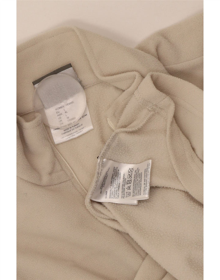 JACK WOLFSKIN Ženski džemper od flisa s patentnim izrezom UK 16, veliki bež poliester