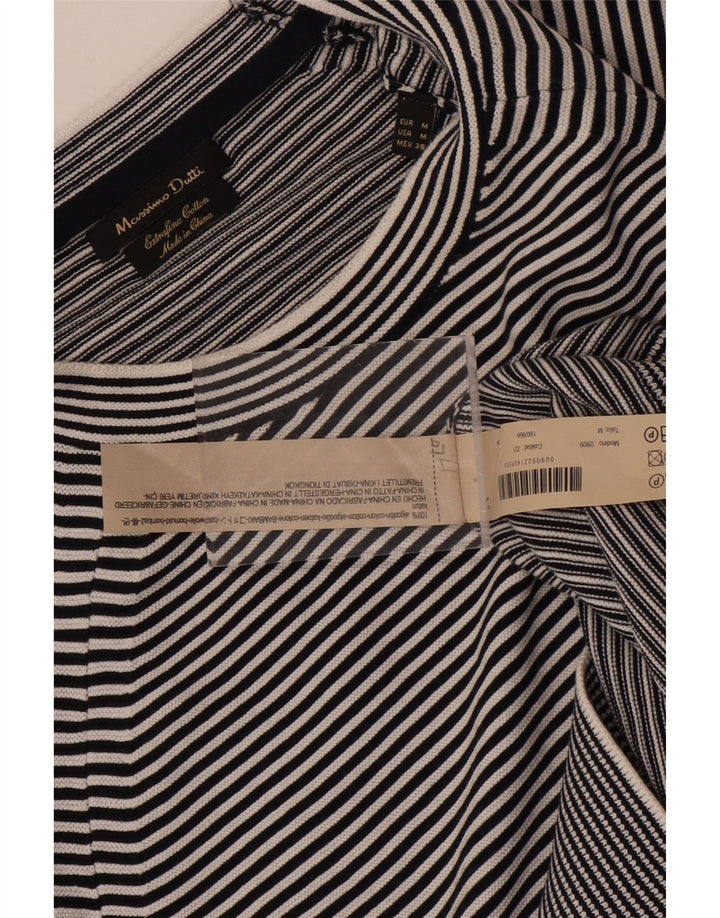 Massimo Dutti, muški pulover s okruglim izrezom, pamuk srednje plave pruge