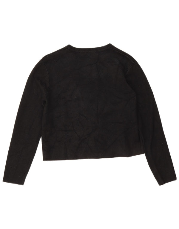 Zara ženski kratki kardigan pulover UK 10 Small Black