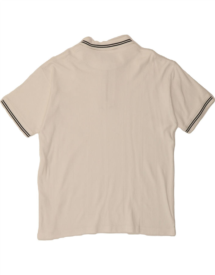 COTTON REPUBLIC Mens Polo Shirt Large White Cotton Vintage Cotton Republic and Second-Hand Cotton Republic from Messina Hembry 