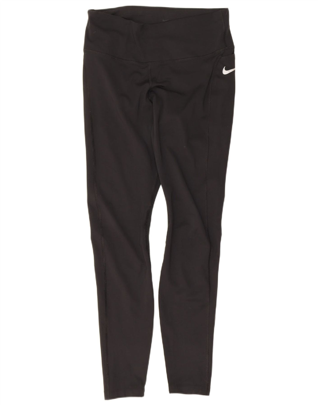 Nike Ženske Dri Fit Leggings UK 12 Srednje crni poliester