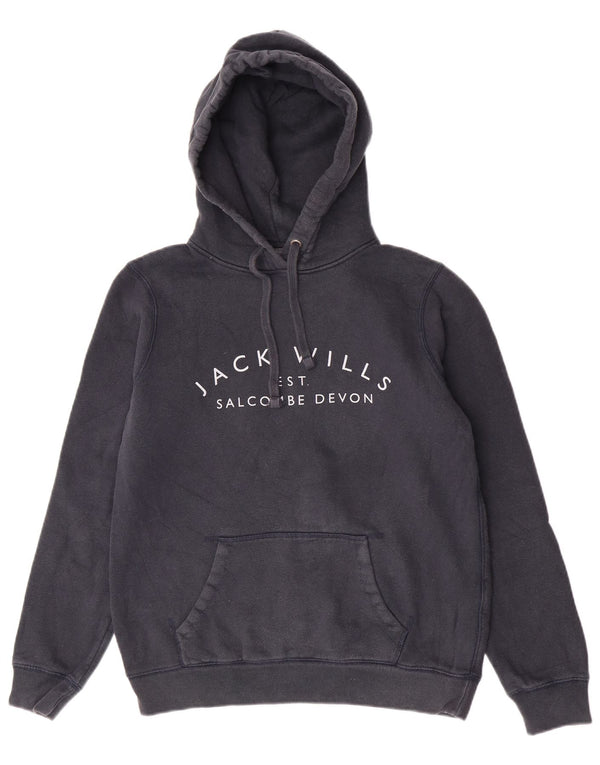 Jack Wills Ženska majica s kapuljačom s grafičkim motivima UK 12 Srednje tamnoplavi pamuk
