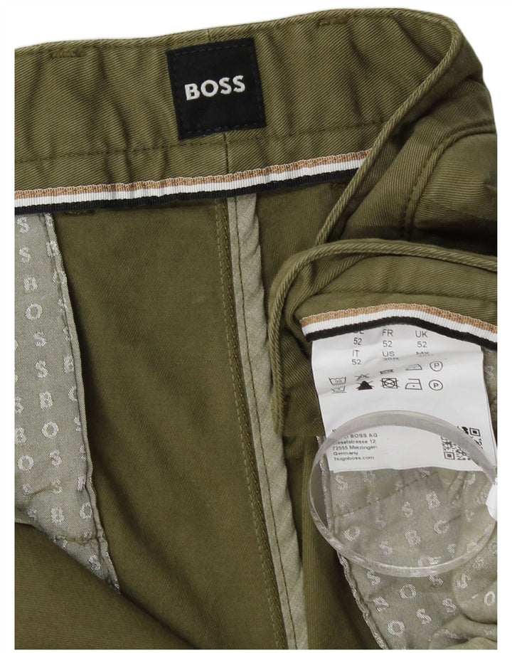 HUGO BOSS Muške Chino kratke hlače IT 52 XL W36 kaki pamuk