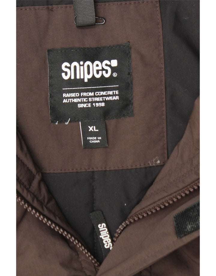 SNIPES muška anorak jakna s kapuljačom UK 42 XL smeđi poliamid