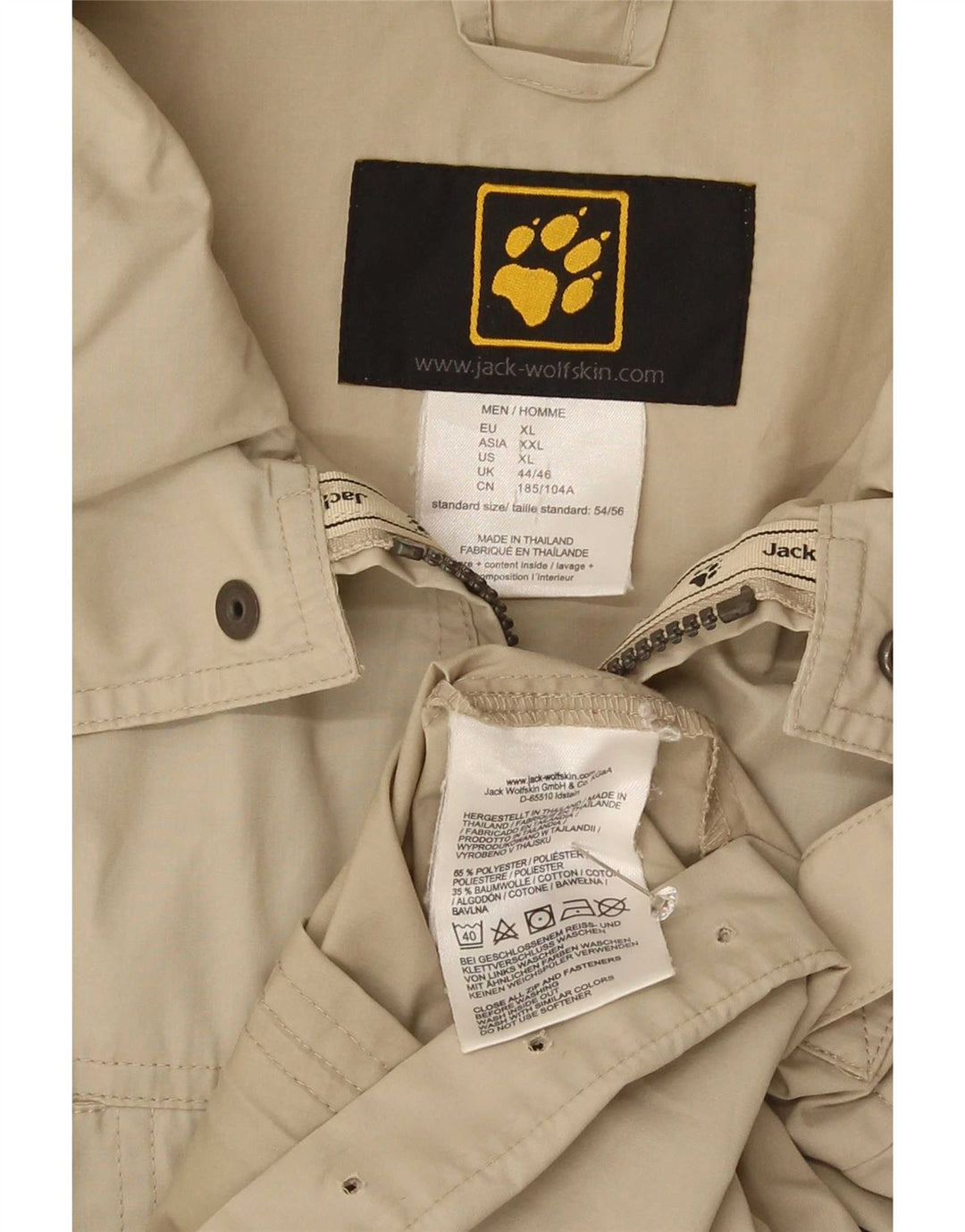 Jack Wolfskin muška bomber jakna regularnog kroja UK 44/46 XL bež poliester
