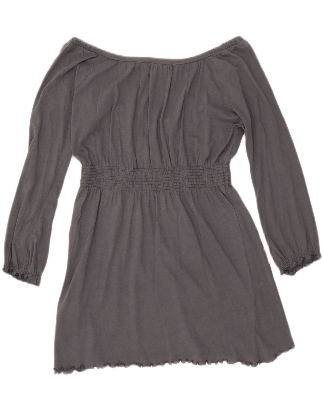 ZARA ženski gornji dio bluze Trafaluc 3/4 rukava UK 12 srednje sivi pamuk