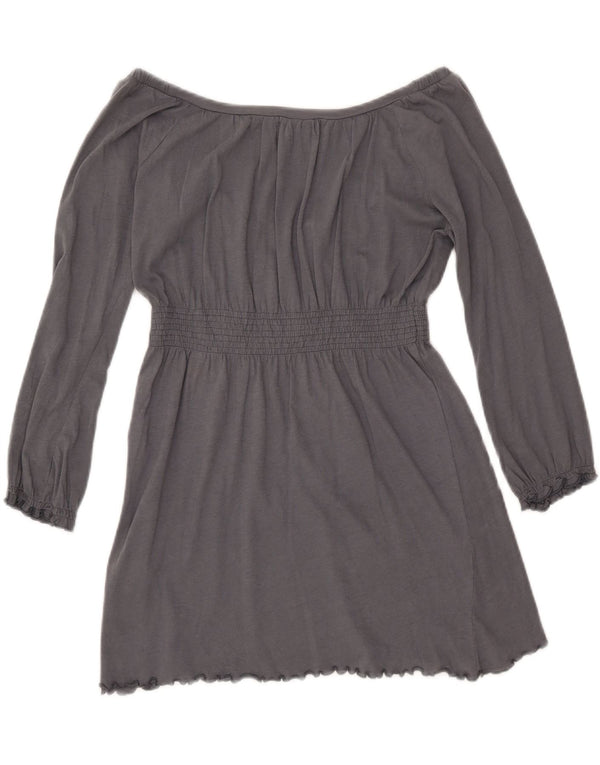 ZARA ženski gornji dio bluze Trafaluc 3/4 rukava UK 12 srednje sivi pamuk