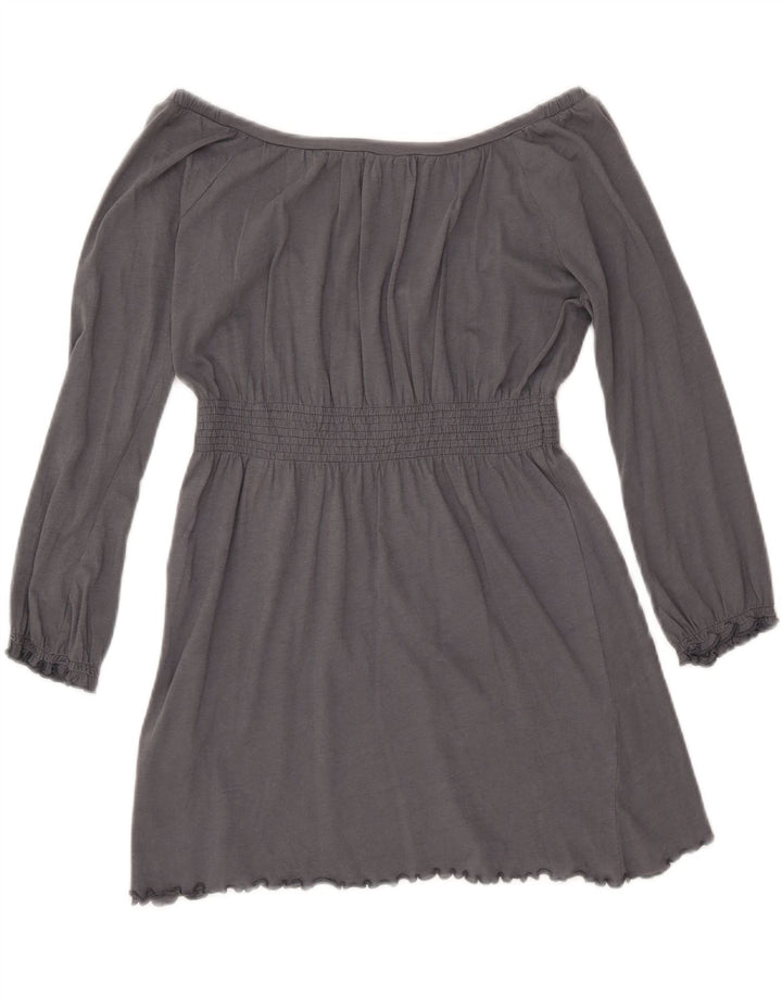 ZARA ženski gornji dio bluze Trafaluc 3/4 rukava UK 12 srednje sivi pamuk