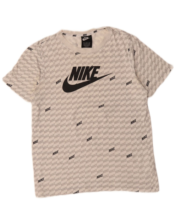 Nike Boys Graphic T-Shirt Top 13-14 Years XL bijeli geometrijski pamuk
