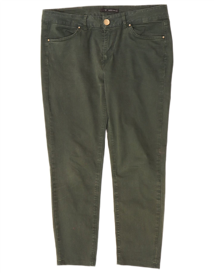 Zara ženske crop slim traperice EU 40 srednje W30 L24 zelene