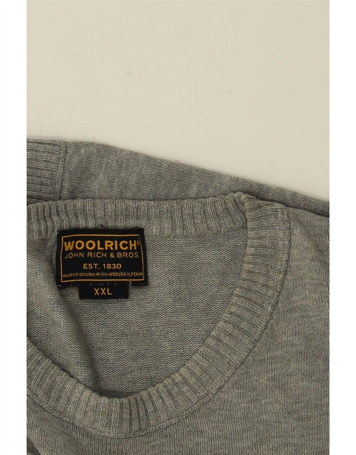 WOOLRICH Muški pulover s okruglim izrezom 2XL sivi