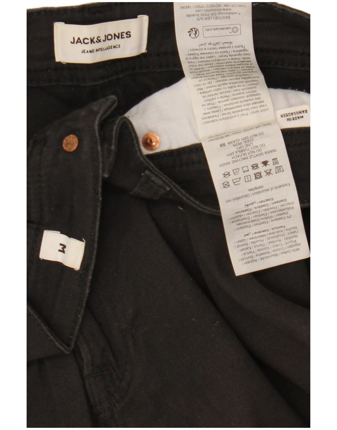 Jack & Jones Regular Casual kratke kratke hlače srednje veličine W32, crni pamuk