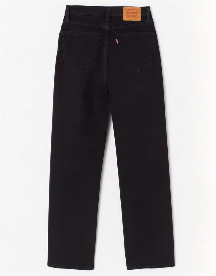 Levi's ženske ravne traperice s prsnim košem W24 L27 crni pamuk