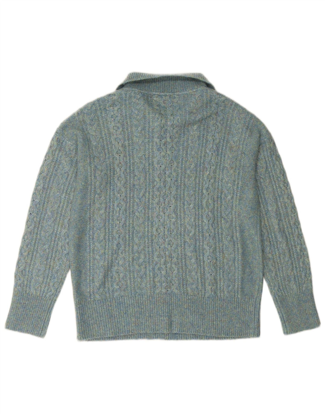 FAT FACE Ženski pulover s izrezom i patentnim zatvaračem UK 14 Veliki tirkizni najlon