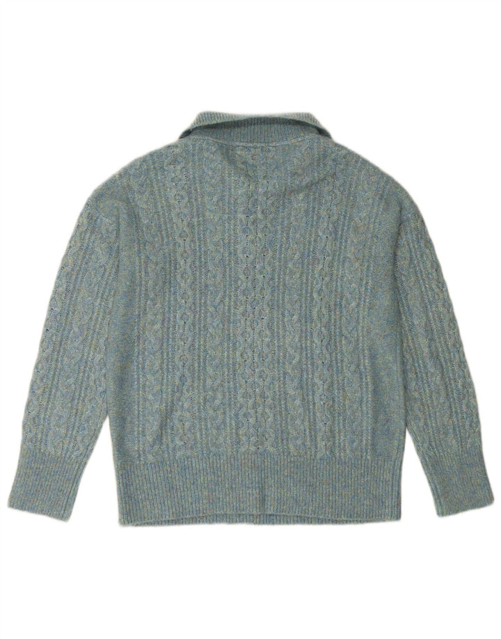 FAT FACE Ženski pulover s izrezom i patentnim zatvaračem UK 14 Veliki tirkizni najlon