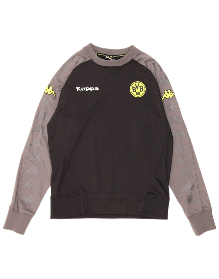 Kappa Mens BVB Dortmund Graphic Sweatshirt Džemper srednje crne boje