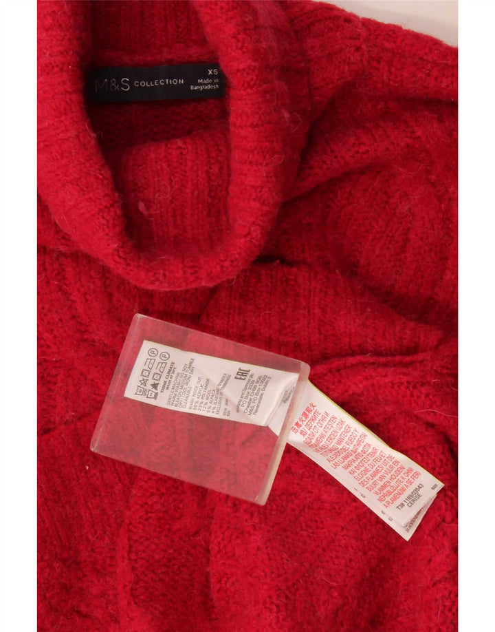 Marks & Spencer ženski pulover s velikim ovratnikom UK 6 XS Crveni
