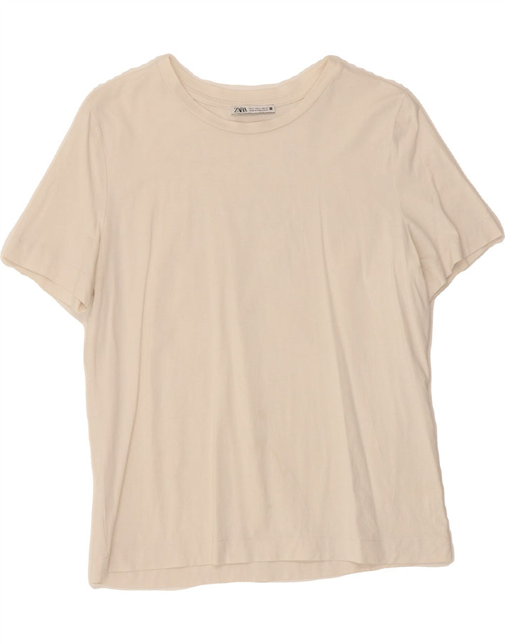 ZARA Womens T-Shirt Top UK 10 Small White Vintage Zara and Second-Hand Zara from Messina Hembry 