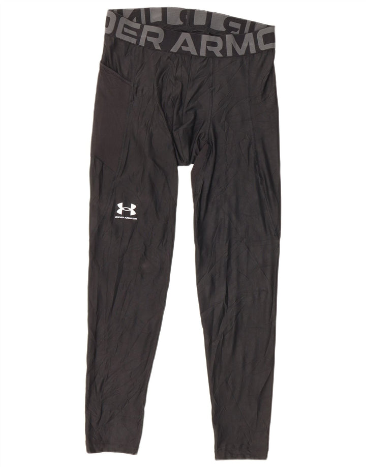 Velike crne grafičke tajice Under Armour Heat Gear