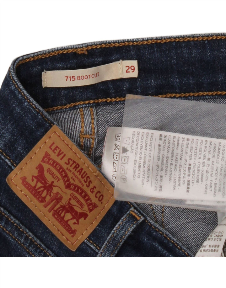 LEVI'S Ženske 715 Bootcut traperice W29 L29 Plavi pamuk