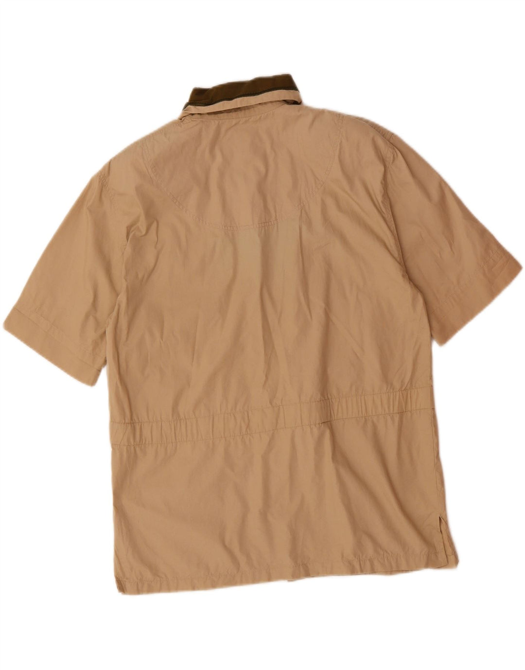 VINTAGE Womens Short Sleeve Shirt Blouse IT 44 Medium Beige Vintage Vintage and Second-Hand Vintage from Messina Hembry 