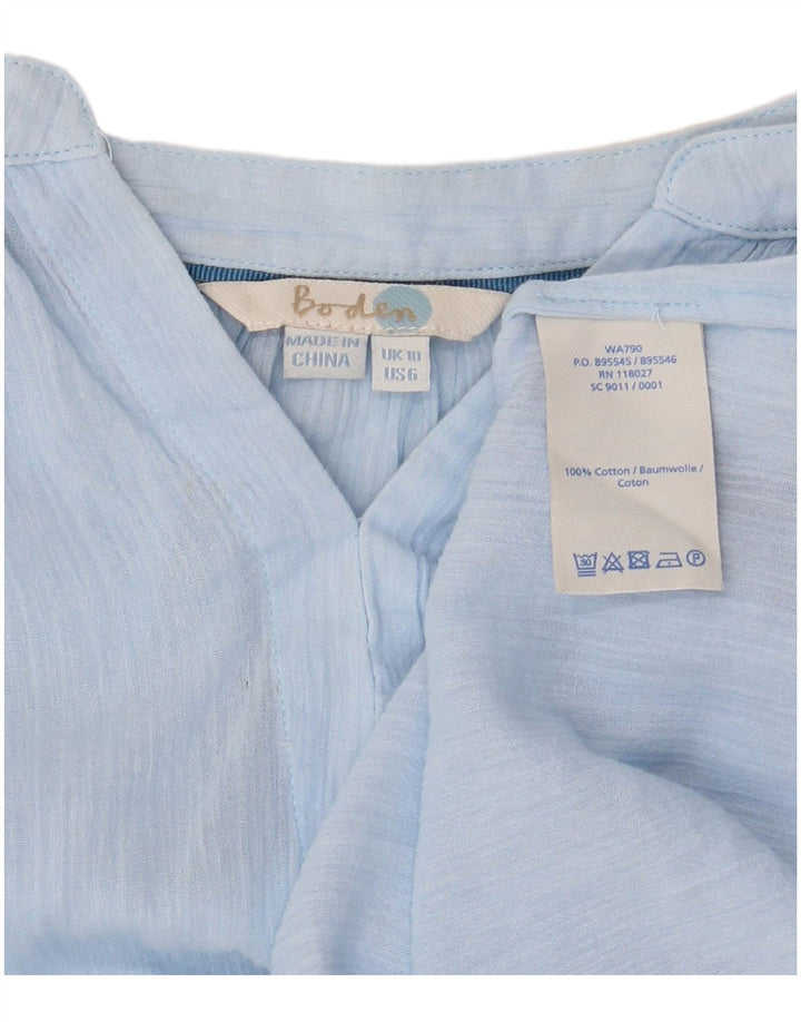 BODEN Ženska prevelika majica dugih rukava UK 10 Small Blue Cotton