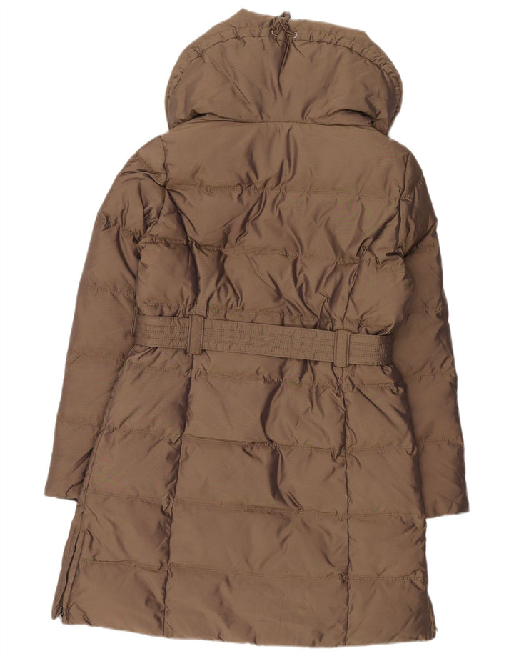 Zara ženski podstavljeni kaput UK 14 srednje smeđi najlon