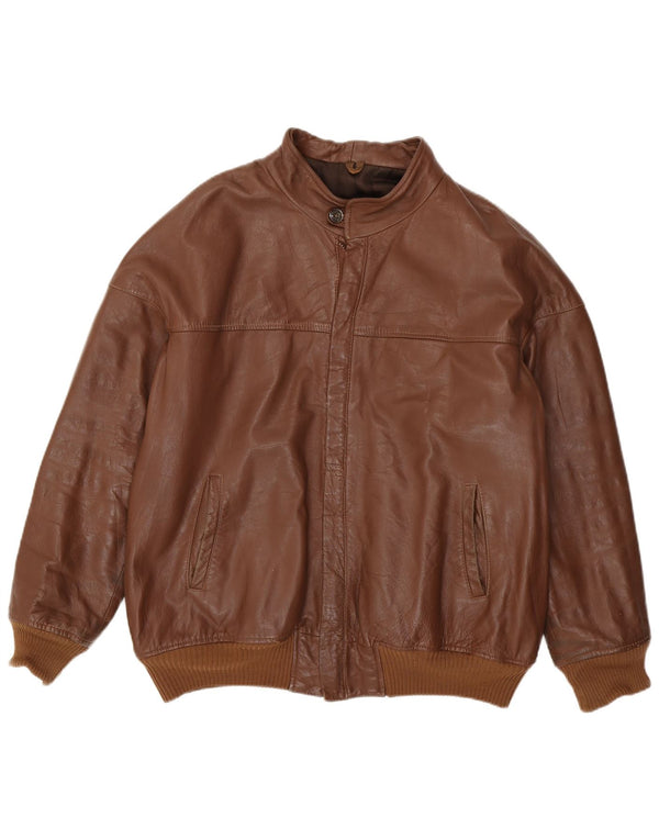 Maren muška kožna bomber jakna IT 54 2XL smeđa koža