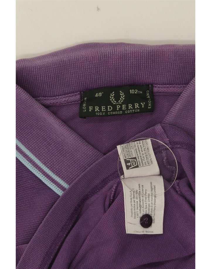 FRED PERRY Muška polo majica srednje ljubičaste pruge, pamuk