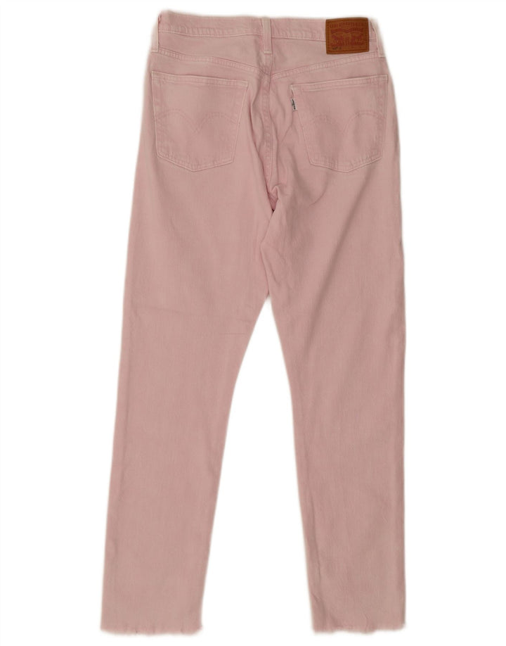 Levi's ženske ravne traperice 501 W28 L28, ružičasti pamuk