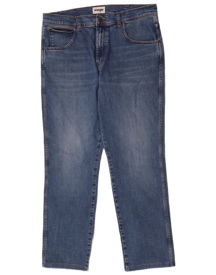 Wrangler Muške Texas Slim Jeans W35 L29 Plavi pamuk