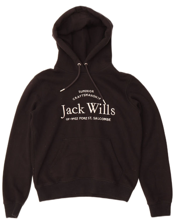 Jack Wills Ženska majica s kapuljačom Salcombe Graphic UK 10 Mala crna