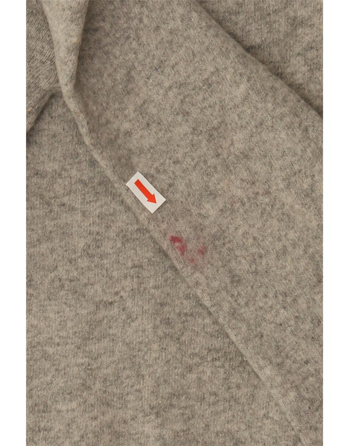 BENETTON ženski džemper s V-izrezom UK 18 XL siva janjeća vuna