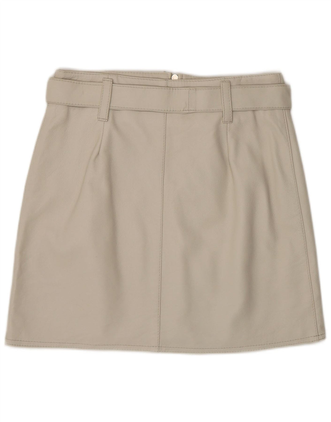 VINTAGE ženska kožna suknja IT 44 srednje veličine W28 siva koža