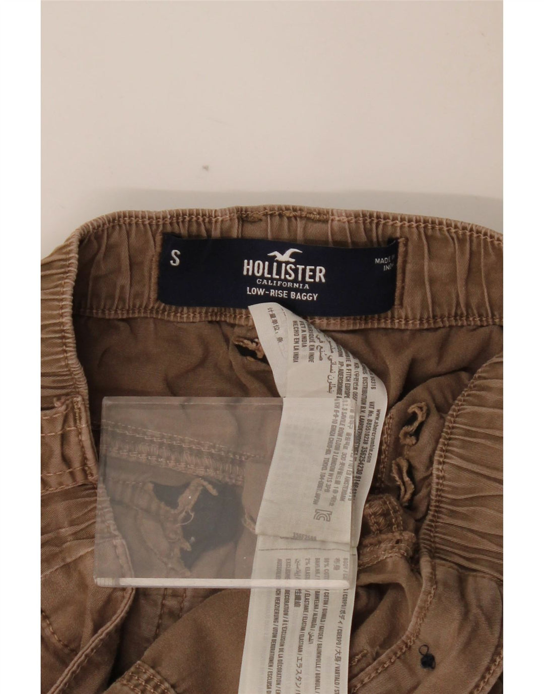 HOLLISTER Ženske široke Cargo hlače niskog struka, male W26 L31 Smeđe